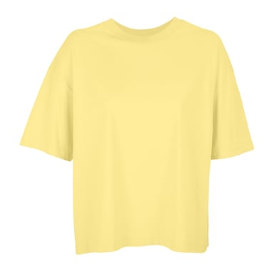 SOLS Womens/Ladies Boxy Organic Oversized T-Shirt (Light Yellow)