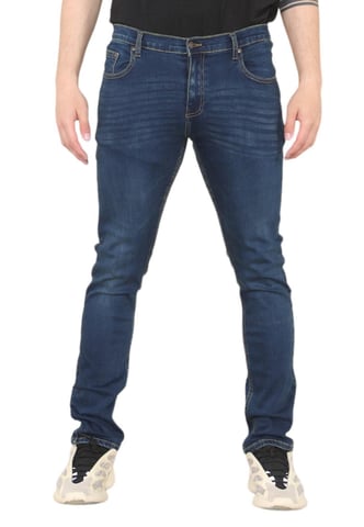 MYT Vaqueros ajustados para hombre Denim elástico en azul oscuro
