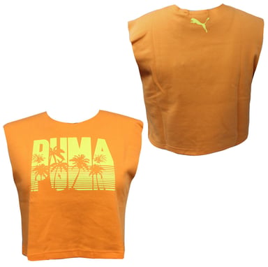 Top corto naranja Puma x Fenty - Mujer