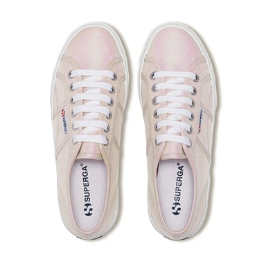 Superga Womens/Ladies 2740 Lame Platform Trainers (Beige/Iridescent)