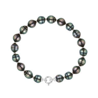 Bracelet Real Cultured Tahiti Pearls Circled 9-10 mm