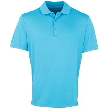 Premier Mens Coolchecker Pique Short Sleeve Polo T-Shirt (Turquoise)