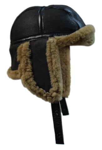 Gorro de piel de oveja para aviador de la RAF para hombre, modelo B-55