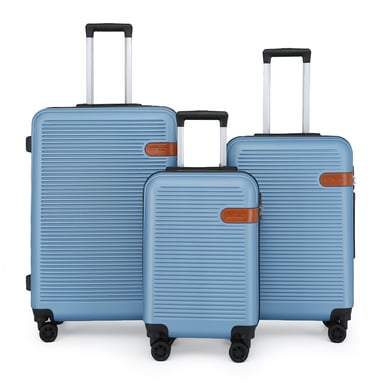 Maleta de cabina rígida de color azul marino, resistente, ligera, de ABS, para vacaciones