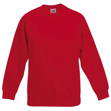 Fruit Of The Loom Childrens Unisex Raglan Sleeve Sweatshirt (Pack of 2) (Red)