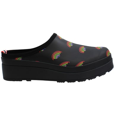 Zuecos de mujer Hunter Play Mini Rainbow Print en Marineblau