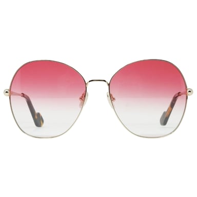 Lanvin gafas de sol doradas con lentes coral degradados