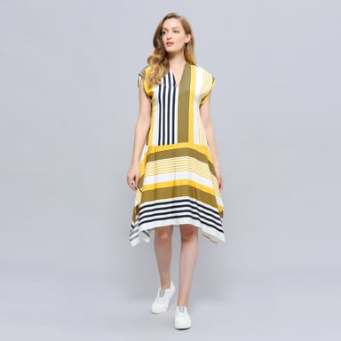 Stripe print game dress