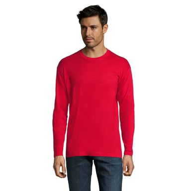 SOLS Mens Monarch Long-Sleeved T-Shirt (Red)