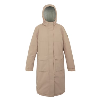 Regatta Womens/Ladies Yarli Longline Waterproof Jacket (Warm Taupe/Light Vanilla)
