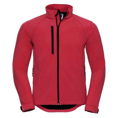 Russell Mens Plain Soft Shell Jacket (Classic Red)