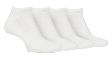Calcetines de entrenamiento acolchados para hombre | Jeep | Pack de 4 calcetines bajos acolchados y transpirables - Blanco