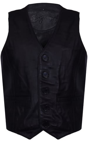 Chaleco de cuero marrón, chaleco formal tradicional