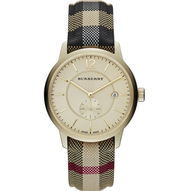 Burberry BU10001 The Classic Horseferry Gold Case Men's Watch