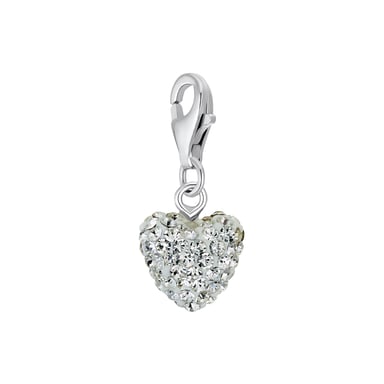Amor Charm for ladies, 925 Sterling silver, crystal glass | heart