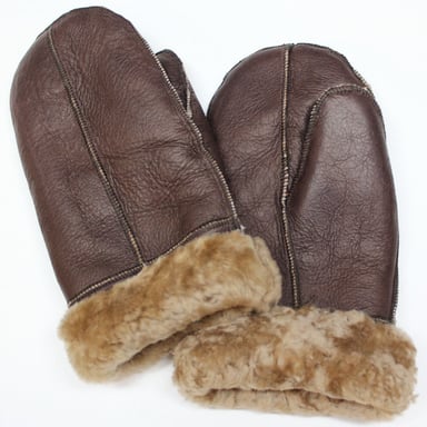 Mitones unisex de piel de oveja