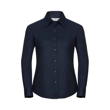 Russell Womens/Ladies Oxford Easy-Care Long-Sleeved Shirt (Bright Navy)