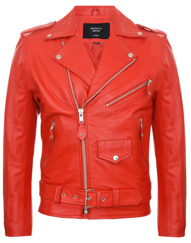 Chaqueta de cuero para motociclista Brando Biker Rock