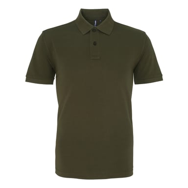 Asquith & Fox Mens Plain Short Sleeve Polo Shirt (Olive)