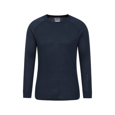 Mountain Warehouse Mens Talus Round Neck Long-Sleeved Thermal Top (Blue)