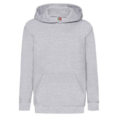 Fruit of the Loom Childrens/Kids Classic Plain Hoodie (Heather Grey)