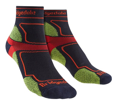 Bridgedale - Calcetines para hombre Trail Running Ultralight T2 Coolmax Sport 3/4 Crew - Azul marino