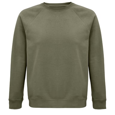 SOLS Unisex Adult Space Organic Raglan Sweatshirt (Khaki)