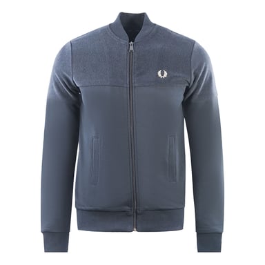 Chaqueta de chándal azul marino con panel de toalla de Fred Perry