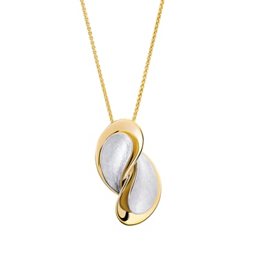 Orphelia 'Ameliana' Women's 925 Sterling Silver Chain with Pendant - Silver/Gold ZH-7508