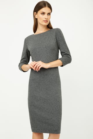 Vestido ajustado de punto gris