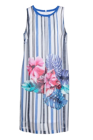 Vestido de algodón con pliegues