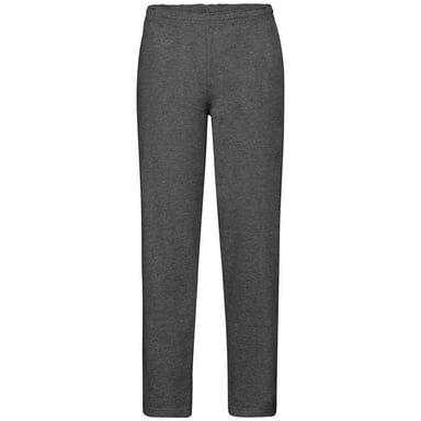 Fruit of the Loom Unisex Adult Classic Heather Open Hem Jogging Bottoms (Dark Heather)