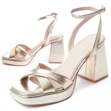 Montevita Sandalia De Tacón Festsand4 En Dorado