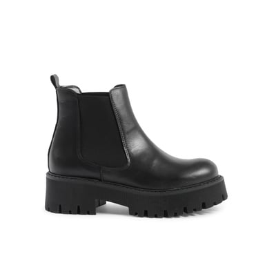 19V69 Italia Womens Short Boot Black 600-V VITELLO NERO