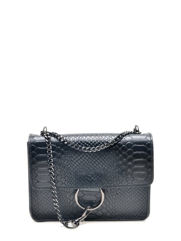 Carla Ferreri SS22 CF 8110 Black Leather Bag