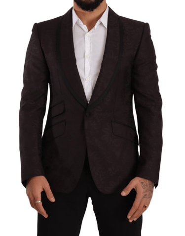 Blazer Sológico de Jacquard Morado de Hombre Dolce & Gabbana Sicilia de Un Solo Botón