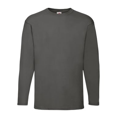 Fruit of the Loom Mens Valueweight Heather Long-Sleeved T-Shirt (Light Graphite)