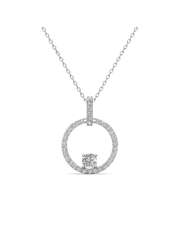 Colgante Amory - Plata y cristal