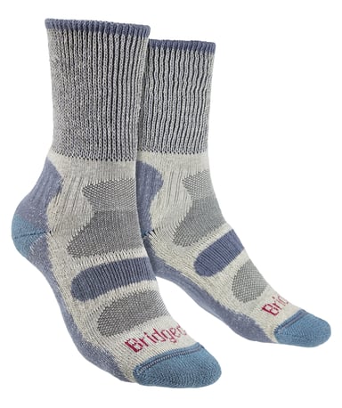 Bridgedale - Calcetines de algodón ligeros para mujer -Azul ahumado