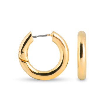 Pendientes de Aros Luxenter, sinem acabado en oro amarillo de 18 quilates