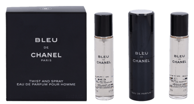 Bleu Eau De Parfum Vaporizador De Viaje Recargable 3 X 20 ml