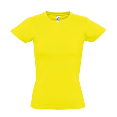 SOLS Womens/Ladies Imperial Heavy Short Sleeve T-Shirt (Lemon)