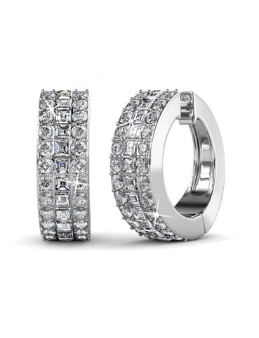 Pendientes Olena - Plata y Cristal