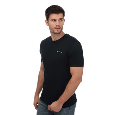 Men's Ben Sherman Script Logo T-Shirt in Black