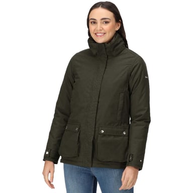 Women's Regatta Regular Fit Leighton Windbreaker Jacket in Dark Khaki