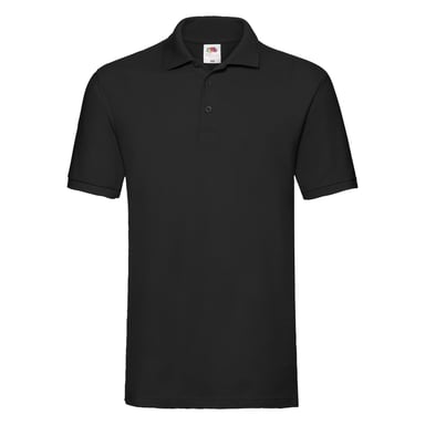 Fruit of the Loom Mens Premium Pique Polo Shirt (Black)