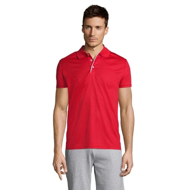 SOLS Mens Performer Sports Polo Shirt (Red)