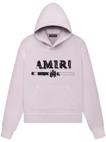Sudadera con capucha de algod�n con parche del logo Amiri en rosa