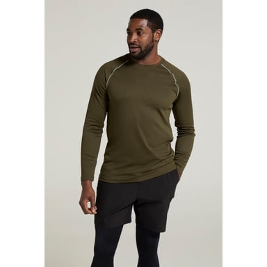 Mountain Warehouse Mens Endurance Long-Sleeved T-Shirt (Dark Khaki)