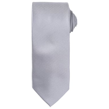 Premier Unisex Adult Micro Waffle Tie (Silver)
